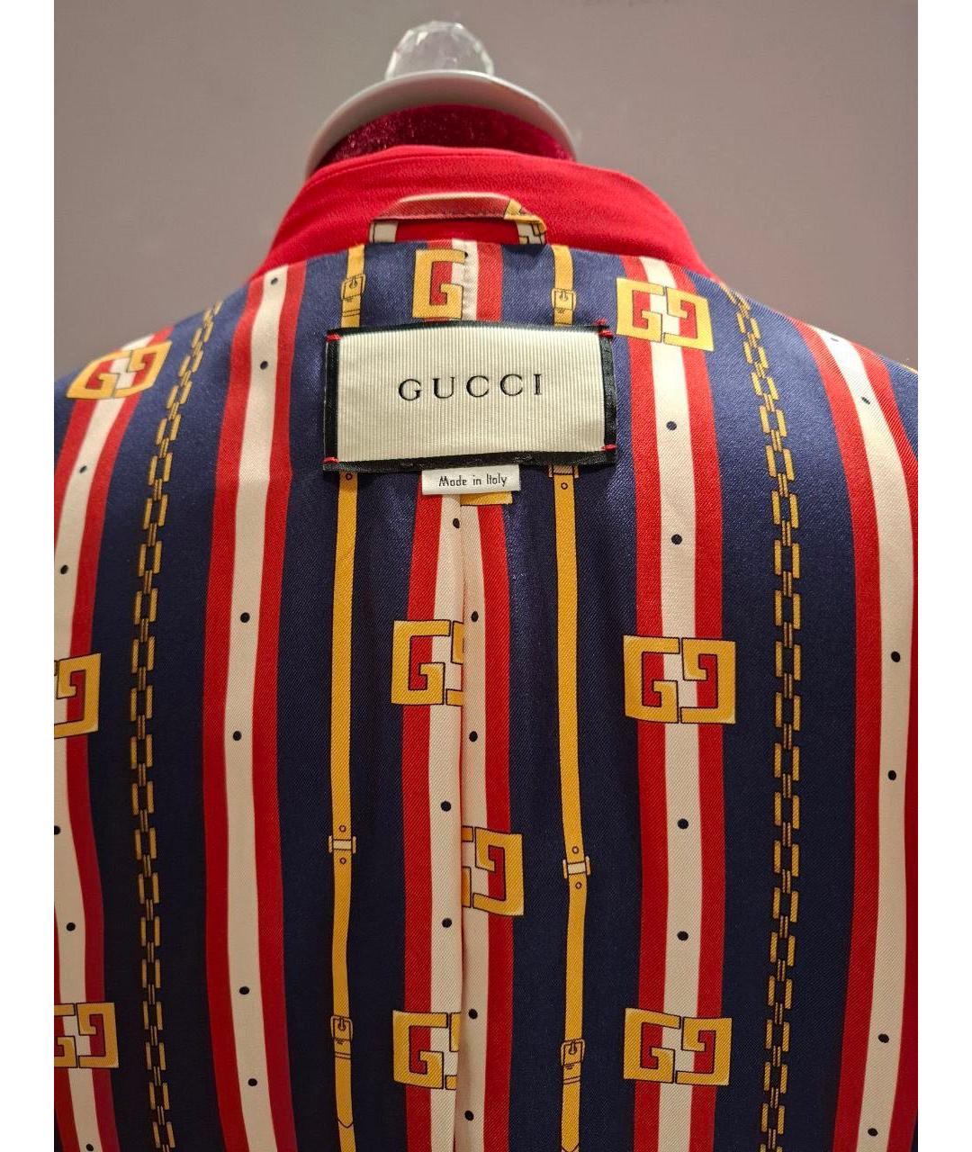 GUCCI Красный шерстяной костюм с брюками, фото 3