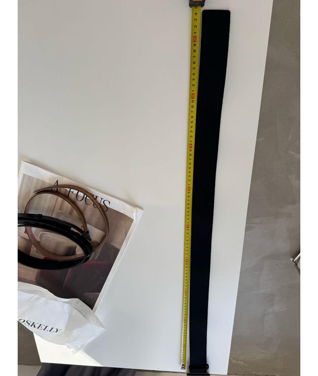 SAINT LAURENT Черный ремень, фото 4