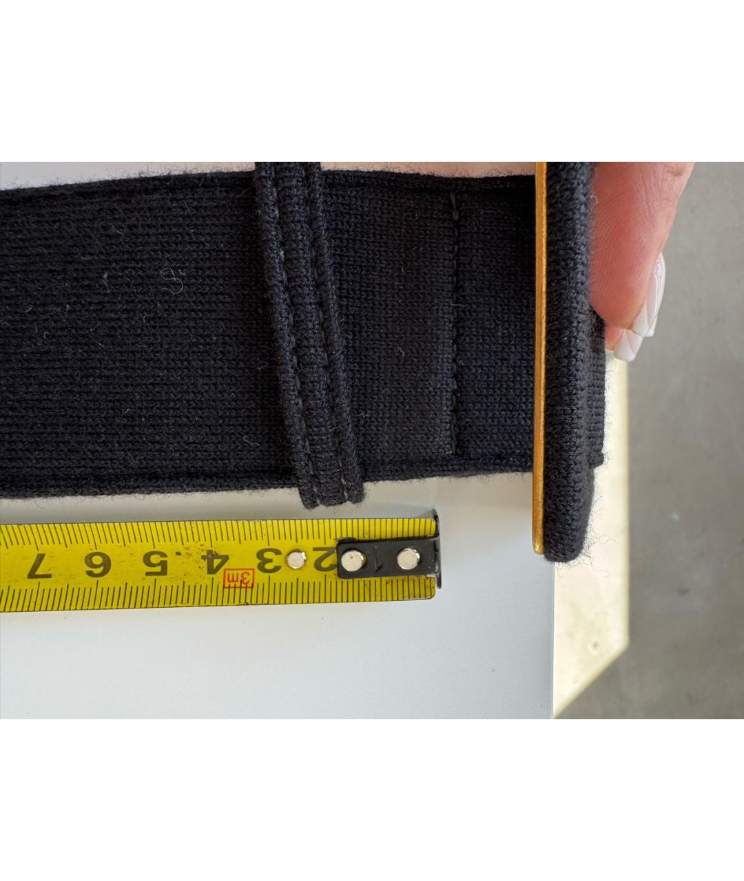 SAINT LAURENT Черный ремень, фото 2