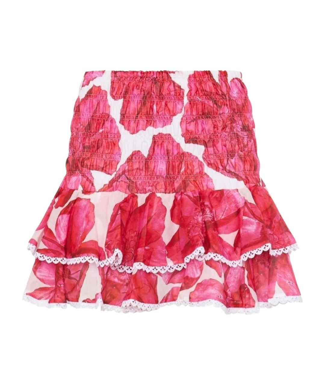 CHARO RUIZ Розовая хлопковая юбка мини, фото 1