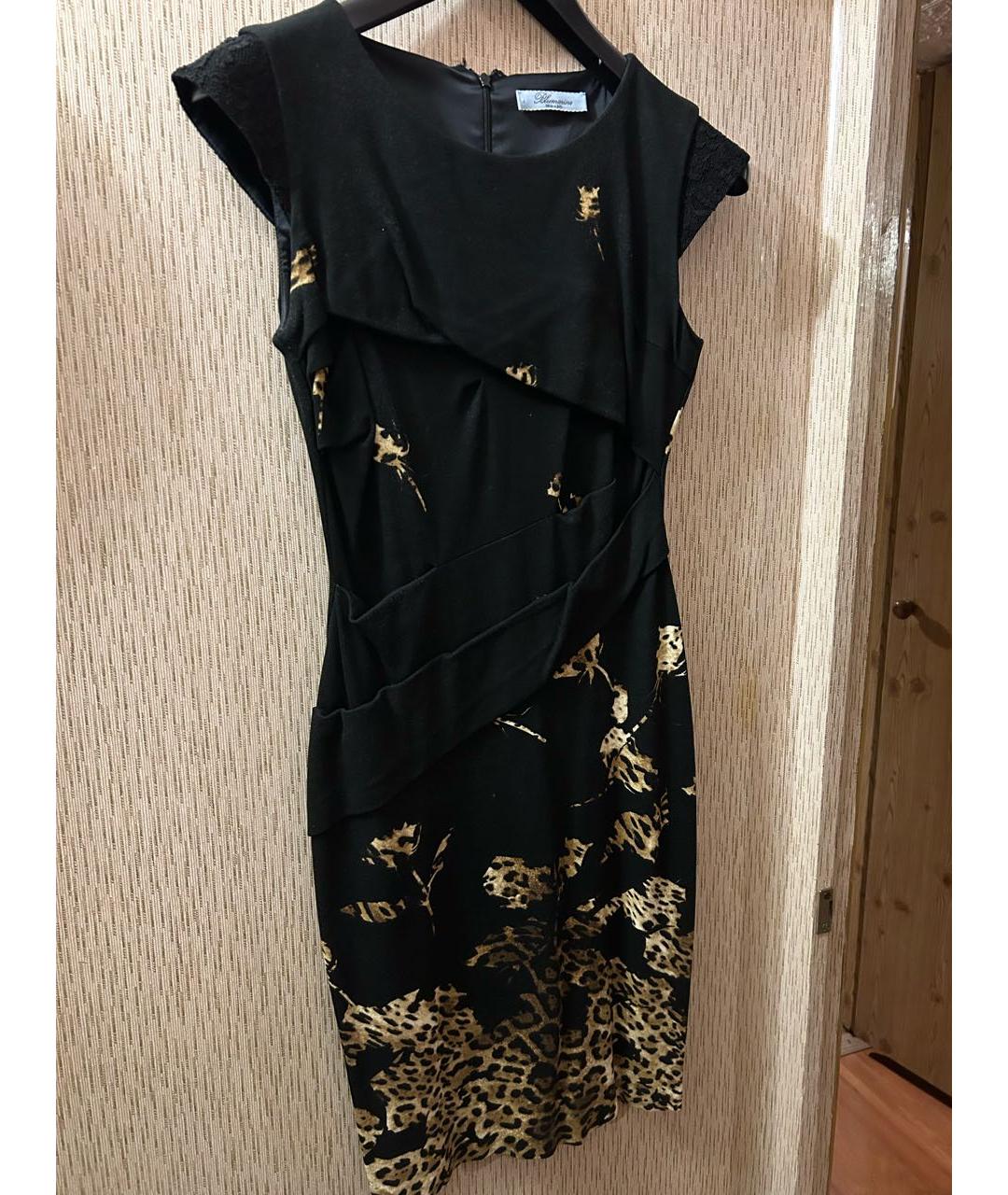 BLUMARINE Черное вискозное коктейльное платье, фото 8