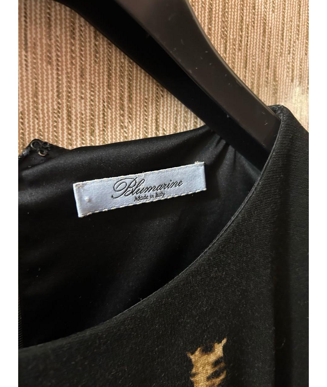 BLUMARINE Черное вискозное коктейльное платье, фото 3