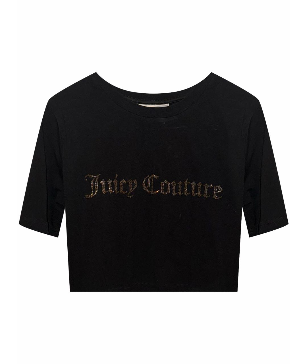 JUICY COUTURE Черная хлопковая футболка, фото 1