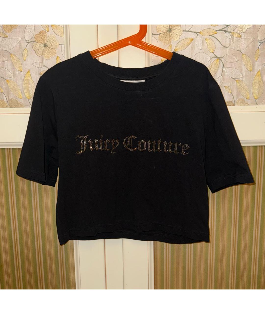 JUICY COUTURE Черная хлопковая футболка, фото 5