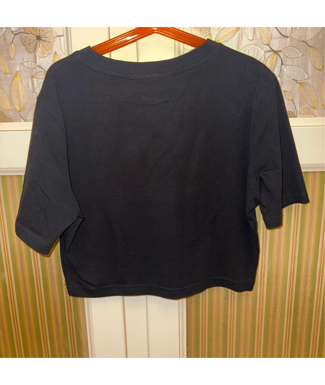 JUICY COUTURE Черная хлопковая футболка, фото 2