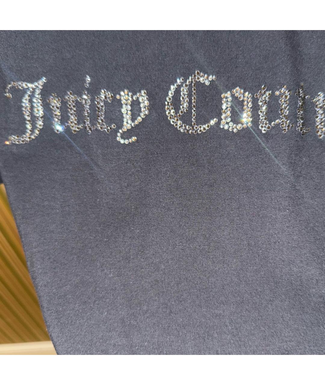 JUICY COUTURE Черная хлопковая футболка, фото 4