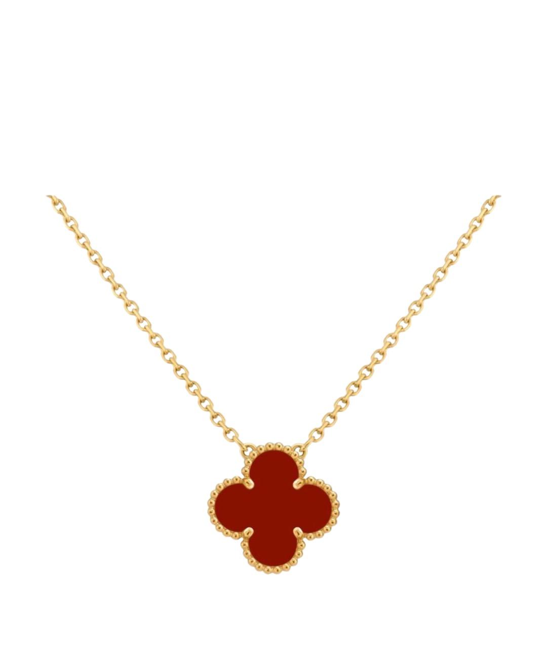 VAN CLEEF & ARPELS Бордовая подвеска из желтого золота, фото 1