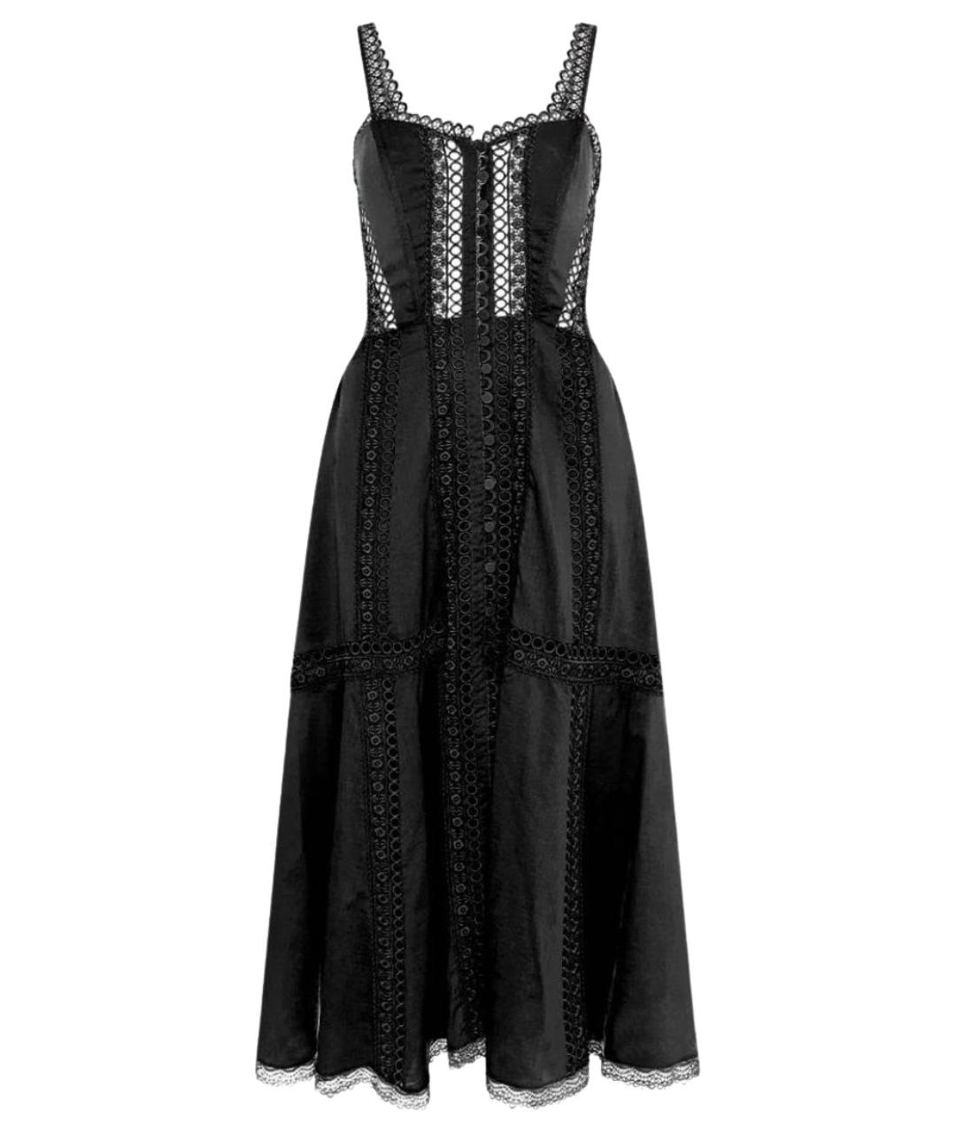 CHARO RUIZ Черный хлопковый сарафан, фото 1