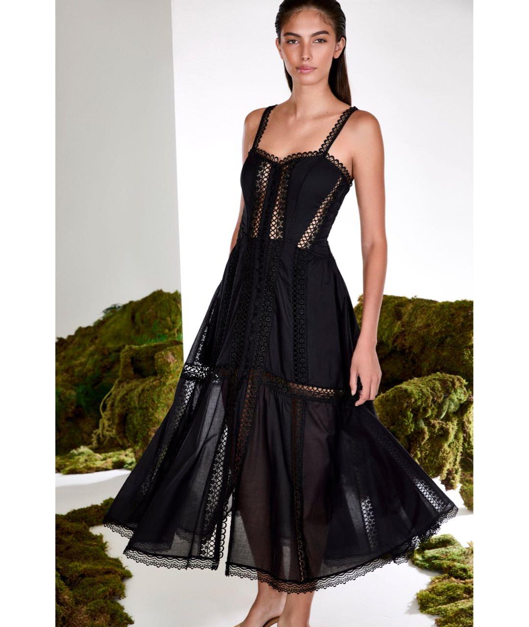 CHARO RUIZ Черный хлопковый сарафан, фото 2