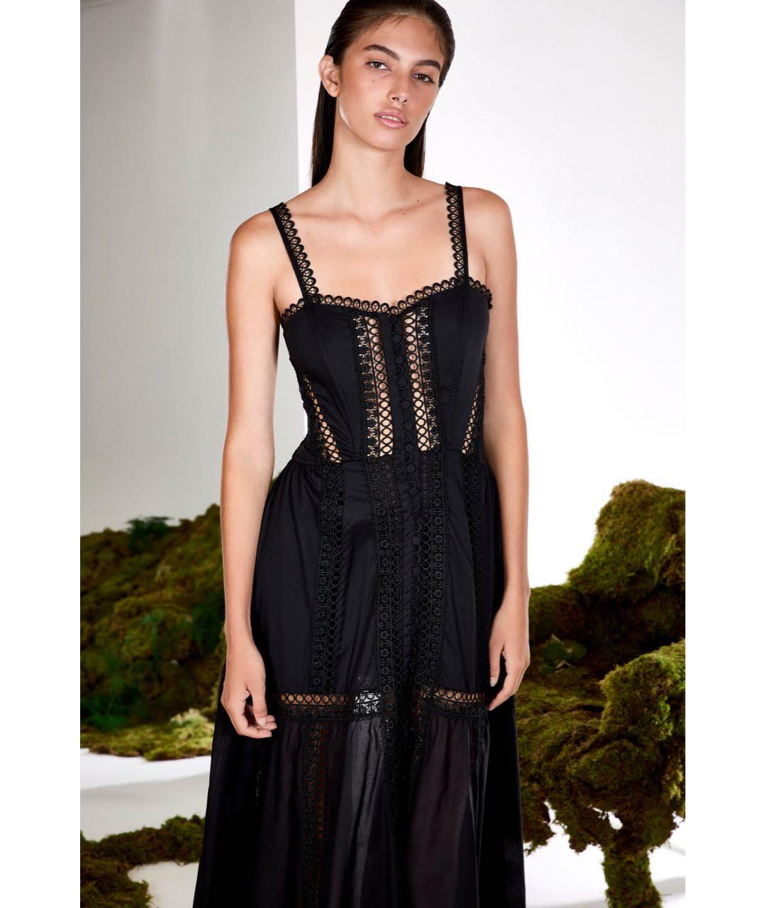 CHARO RUIZ Черный хлопковый сарафан, фото 3