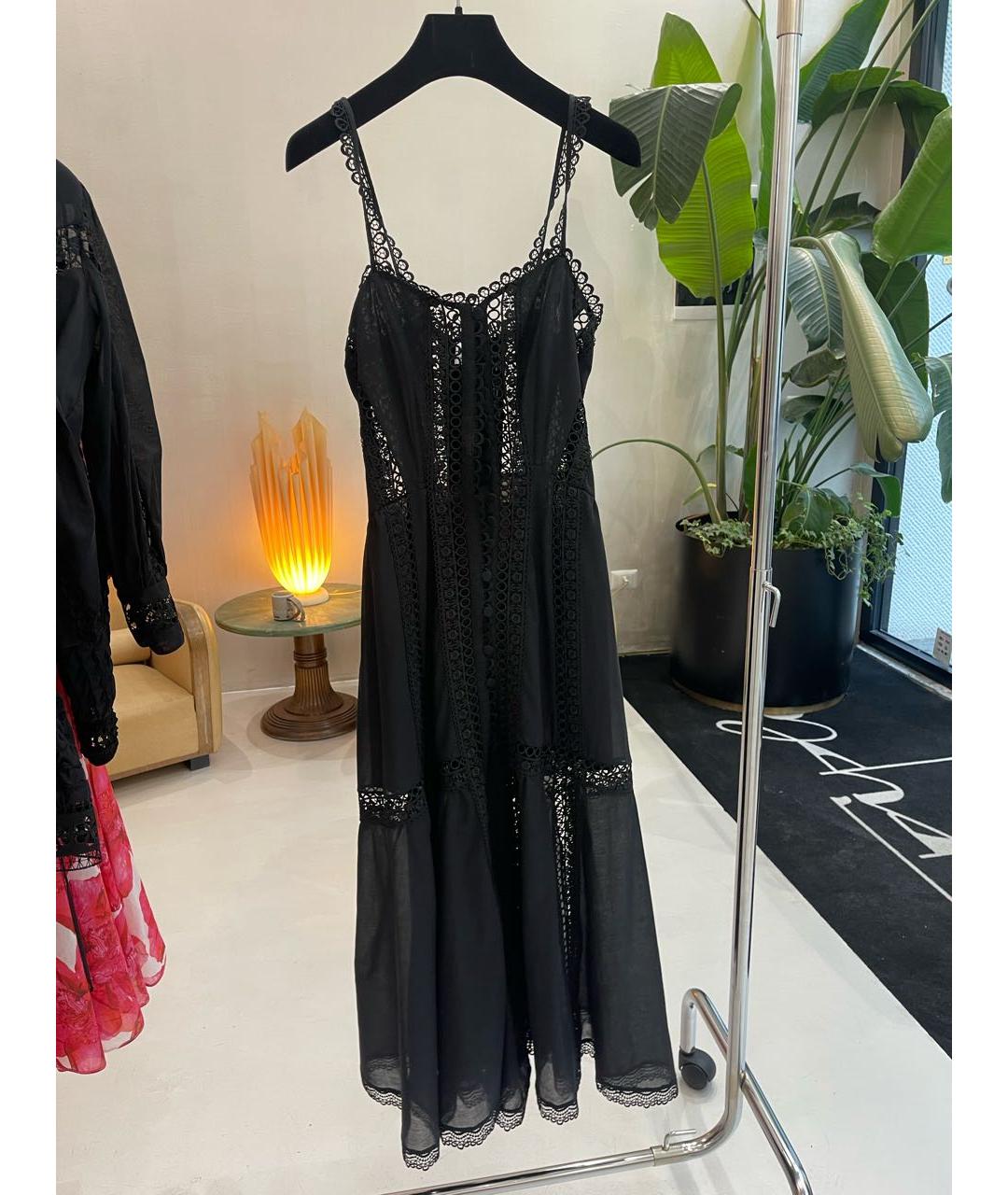 CHARO RUIZ Черный хлопковый сарафан, фото 5