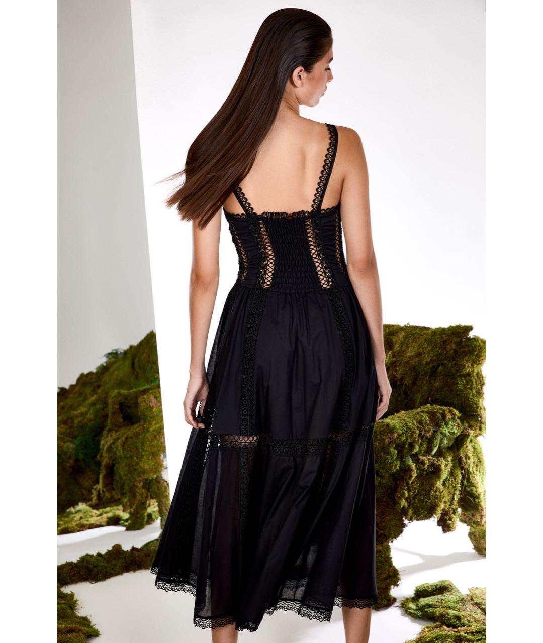 CHARO RUIZ Черный хлопковый сарафан, фото 4