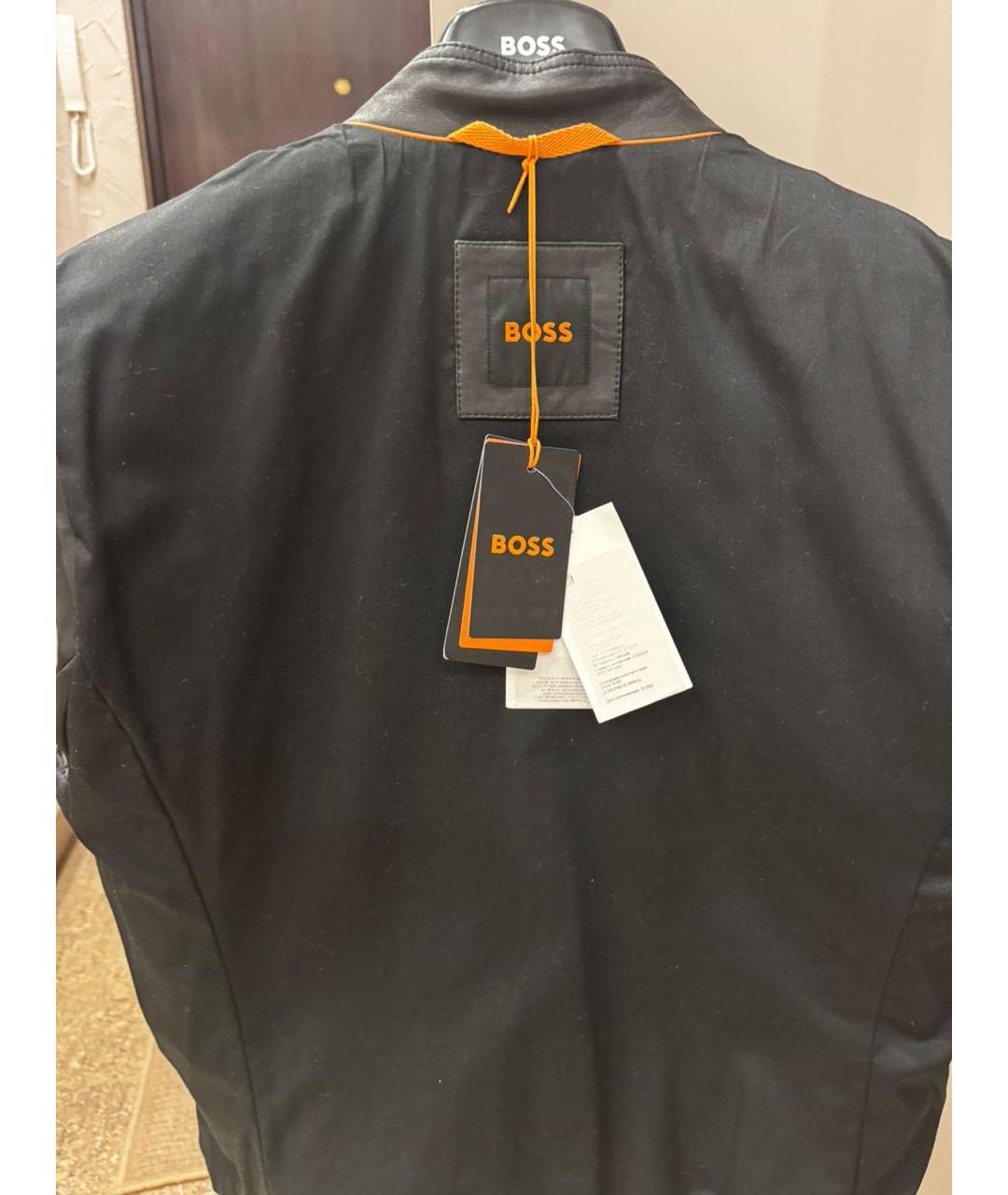 HUGO BOSS Черная кожаная куртка, фото 3