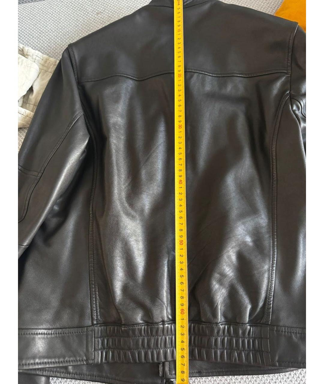 HUGO BOSS Черная кожаная куртка, фото 6