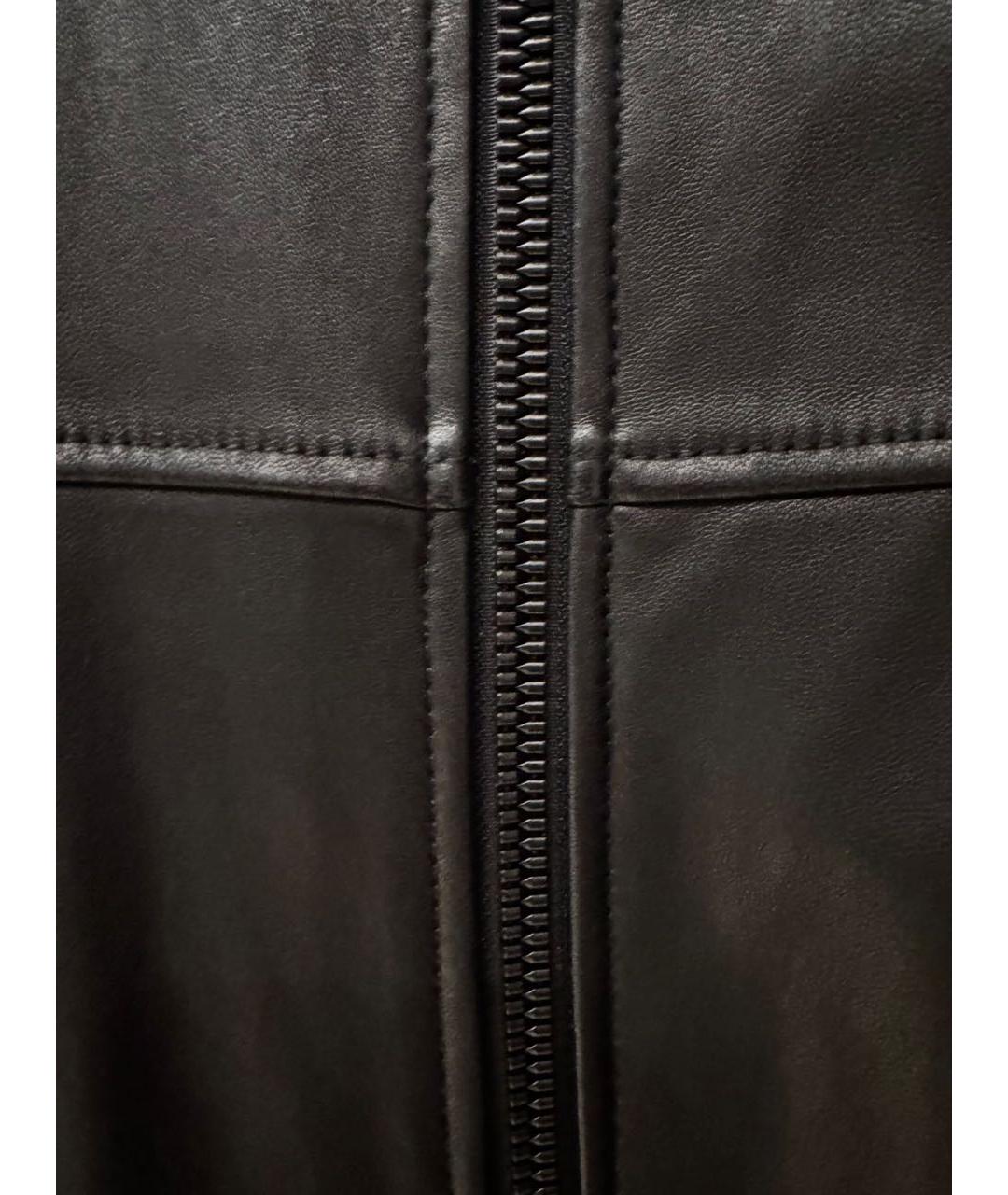 HUGO BOSS Черная кожаная куртка, фото 4