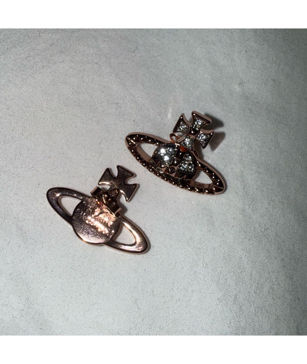 VIVIENNE WESTWOOD Розовые латунные серьги, фото 2