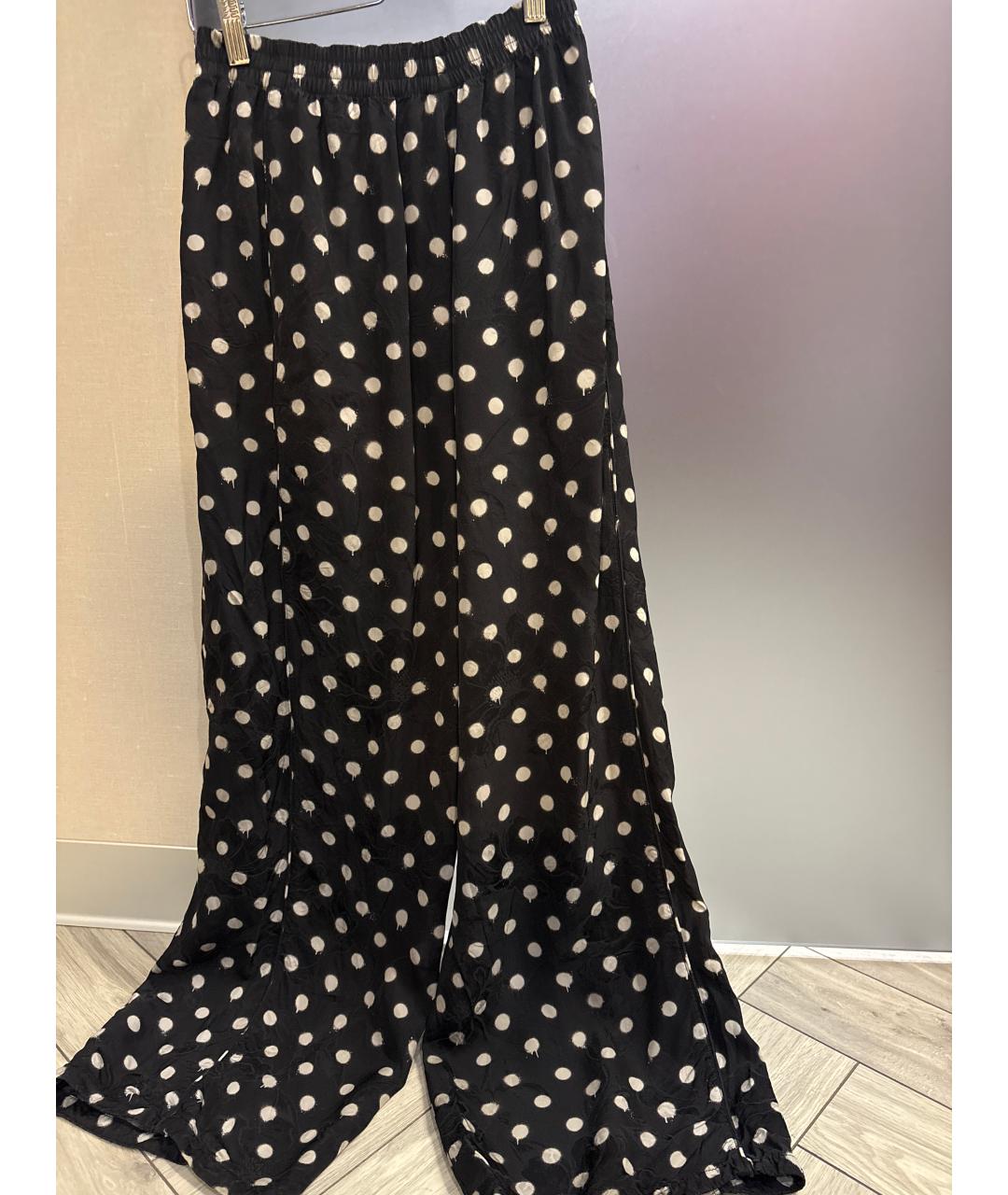 BALENCIAGA Черные полиэстеровые брюки широкие, фото 2