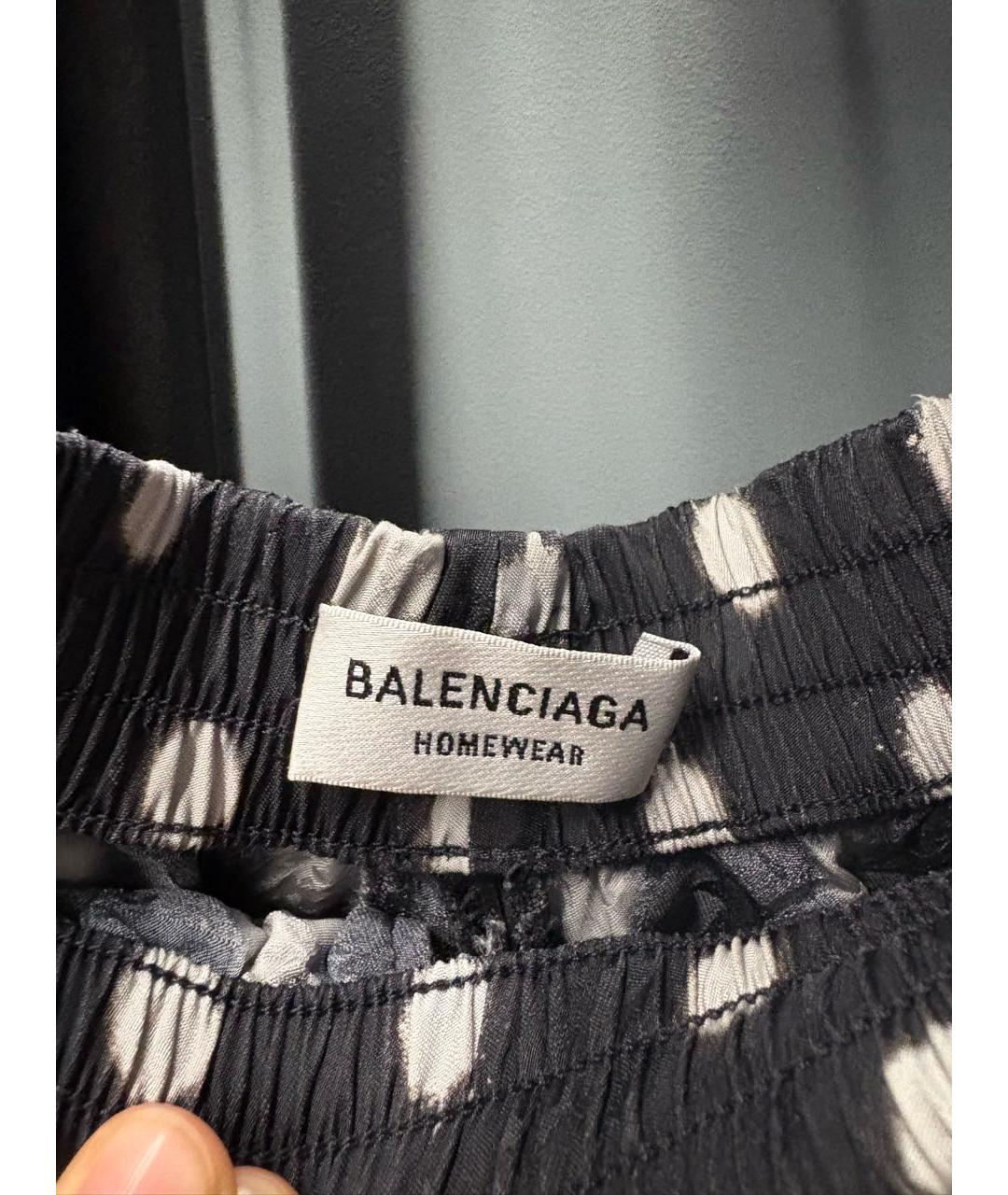 BALENCIAGA Черные полиэстеровые брюки широкие, фото 4