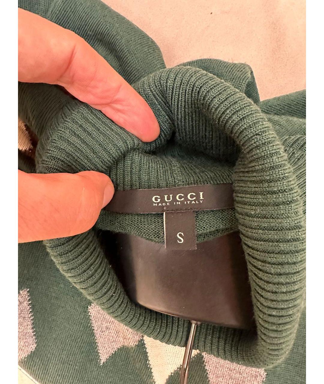 GUCCI Зеленая шерстяная водолазка, фото 4