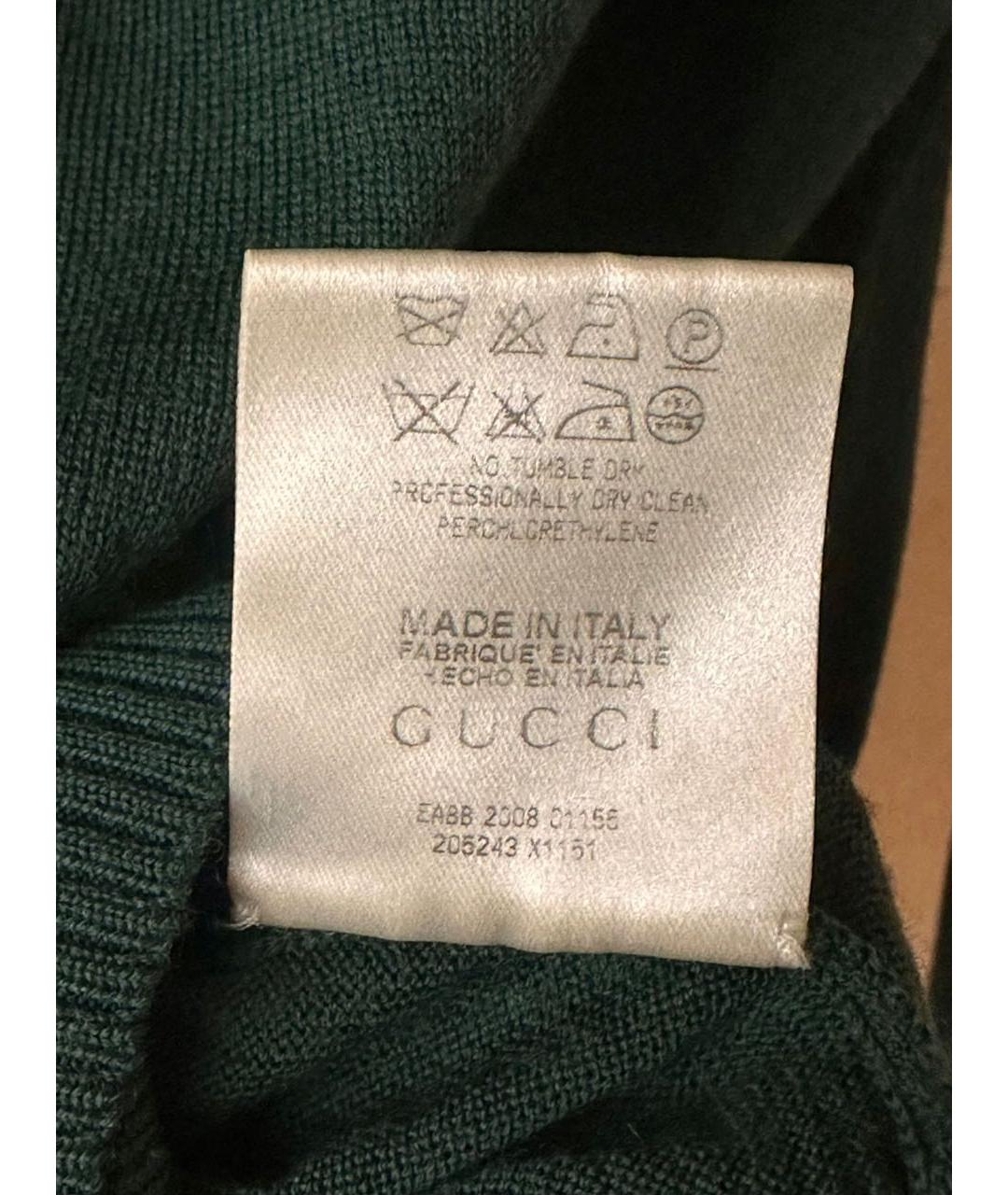 GUCCI Зеленая шерстяная водолазка, фото 5