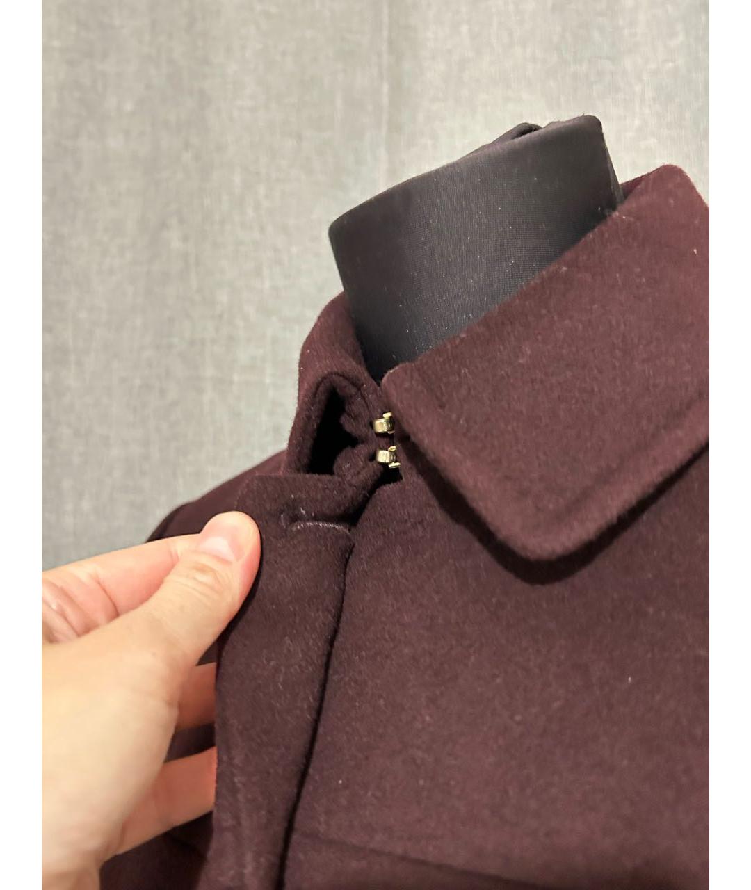 HUGO BOSS Бордовое шерстяное пальто, фото 5