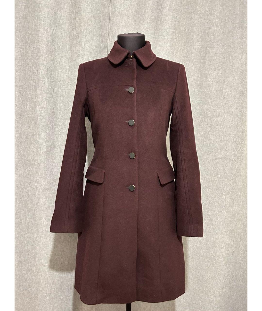 HUGO BOSS Бордовое шерстяное пальто, фото 7