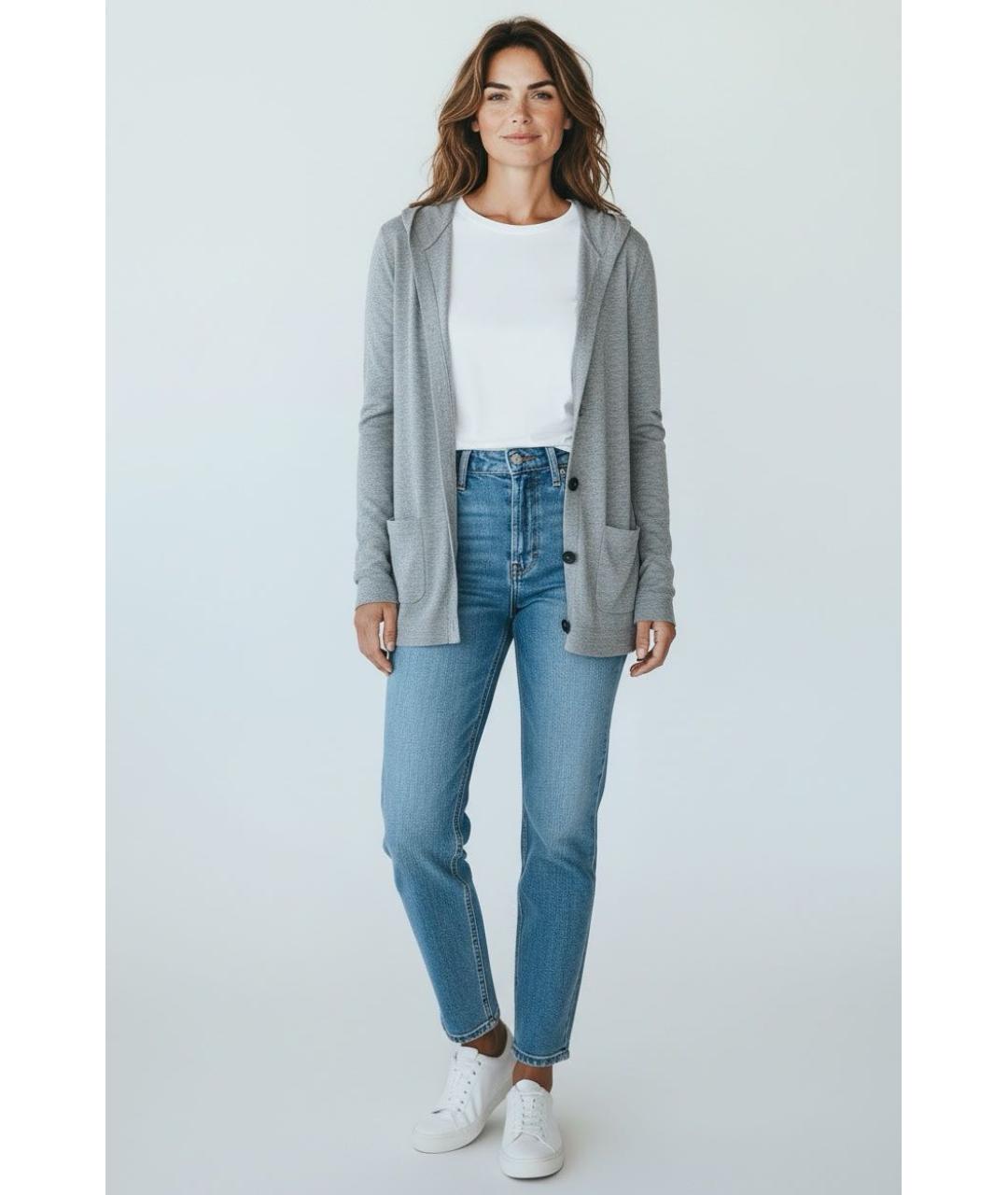 BARBARA BUI Серый кашемировый кардиган, фото 8