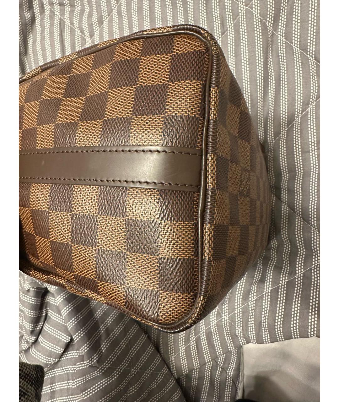 LOUIS VUITTON Коричневая сумка с короткими ручками из искусственной кожи, фото 6