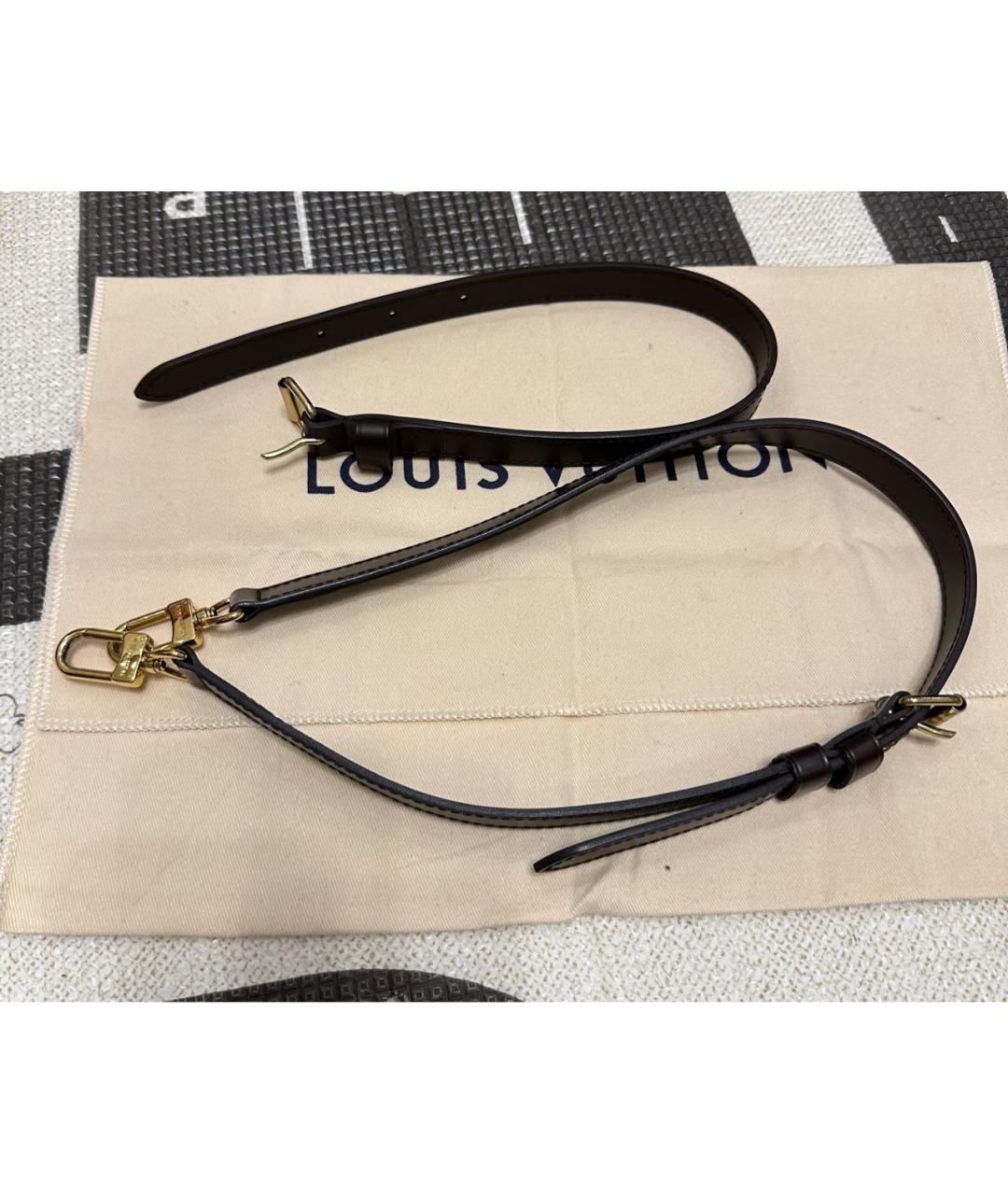 LOUIS VUITTON Коричневая сумка с короткими ручками из искусственной кожи, фото 7