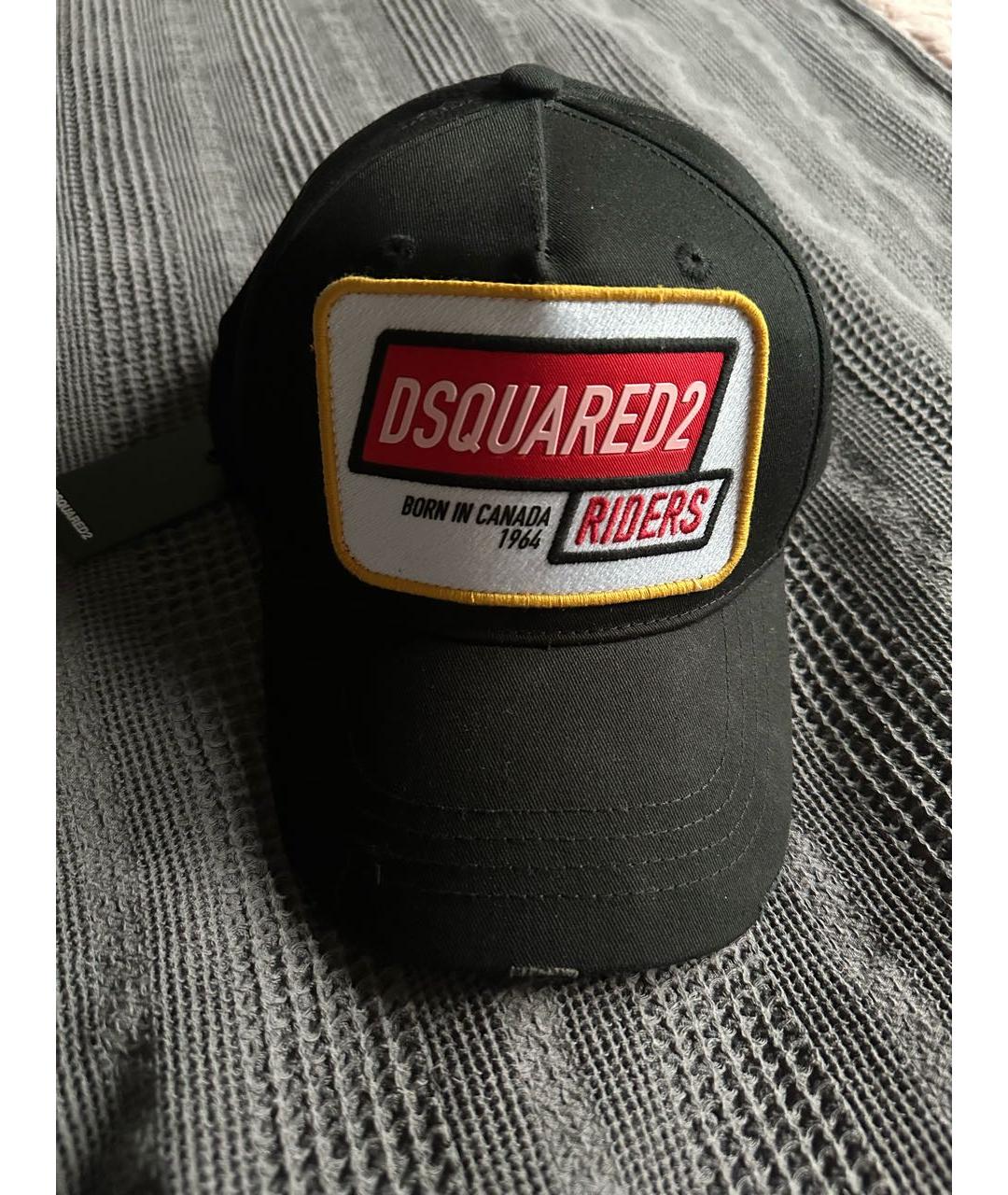 DSQUARED2 Черная хлопковая кепка/бейсболка, фото 4