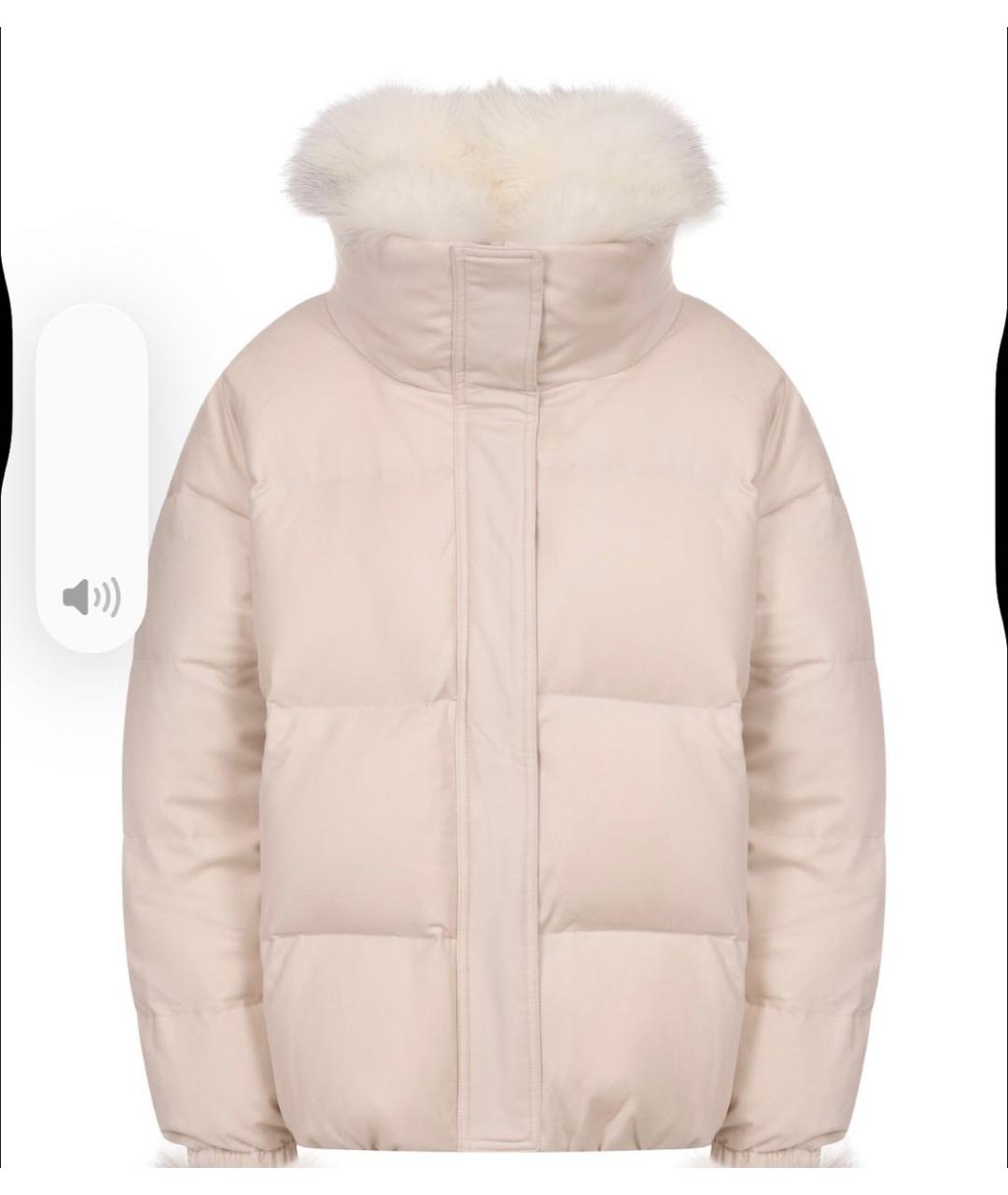 YVES SALOMON Белый полиэстеровый пуховик, фото 5