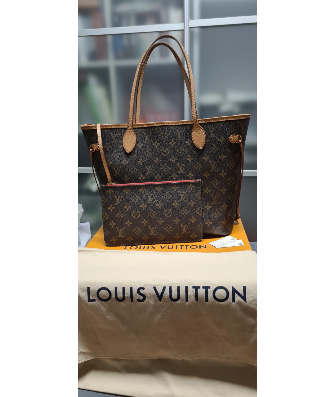 LOUIS VUITTON Коричневая сумка тоут, фото 3