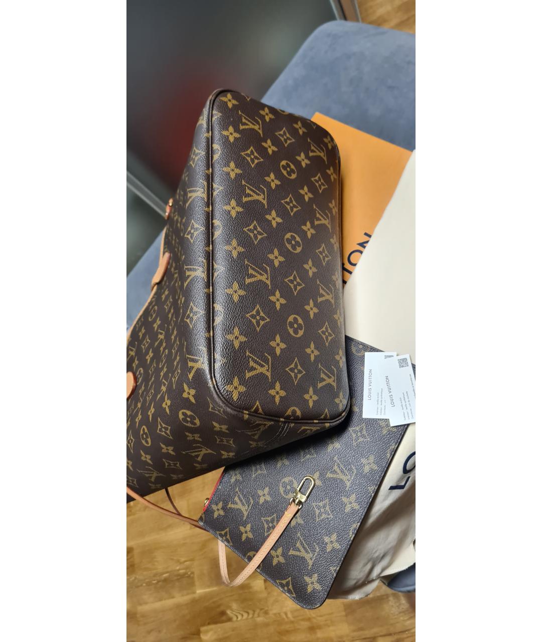 LOUIS VUITTON Коричневая сумка тоут, фото 6
