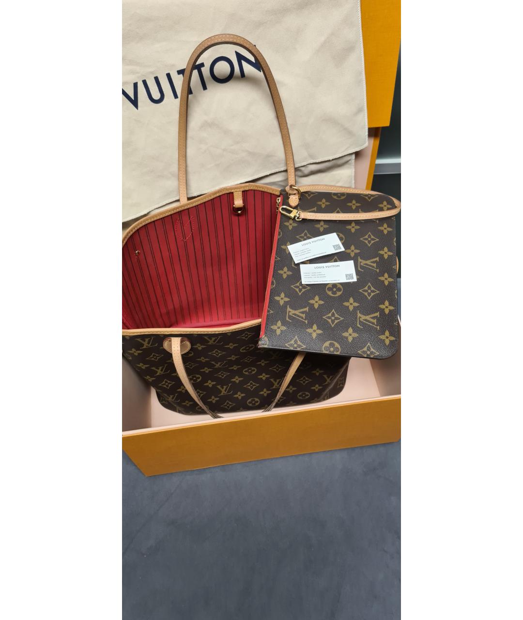 LOUIS VUITTON Коричневая сумка тоут, фото 4