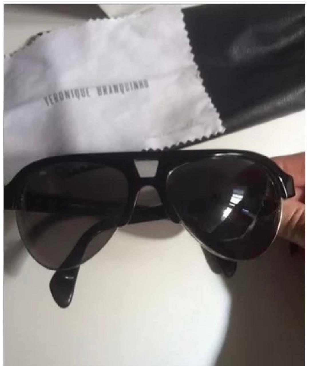 LINDA FARROW Черные пластиковые солнцезащитные очки, фото 3