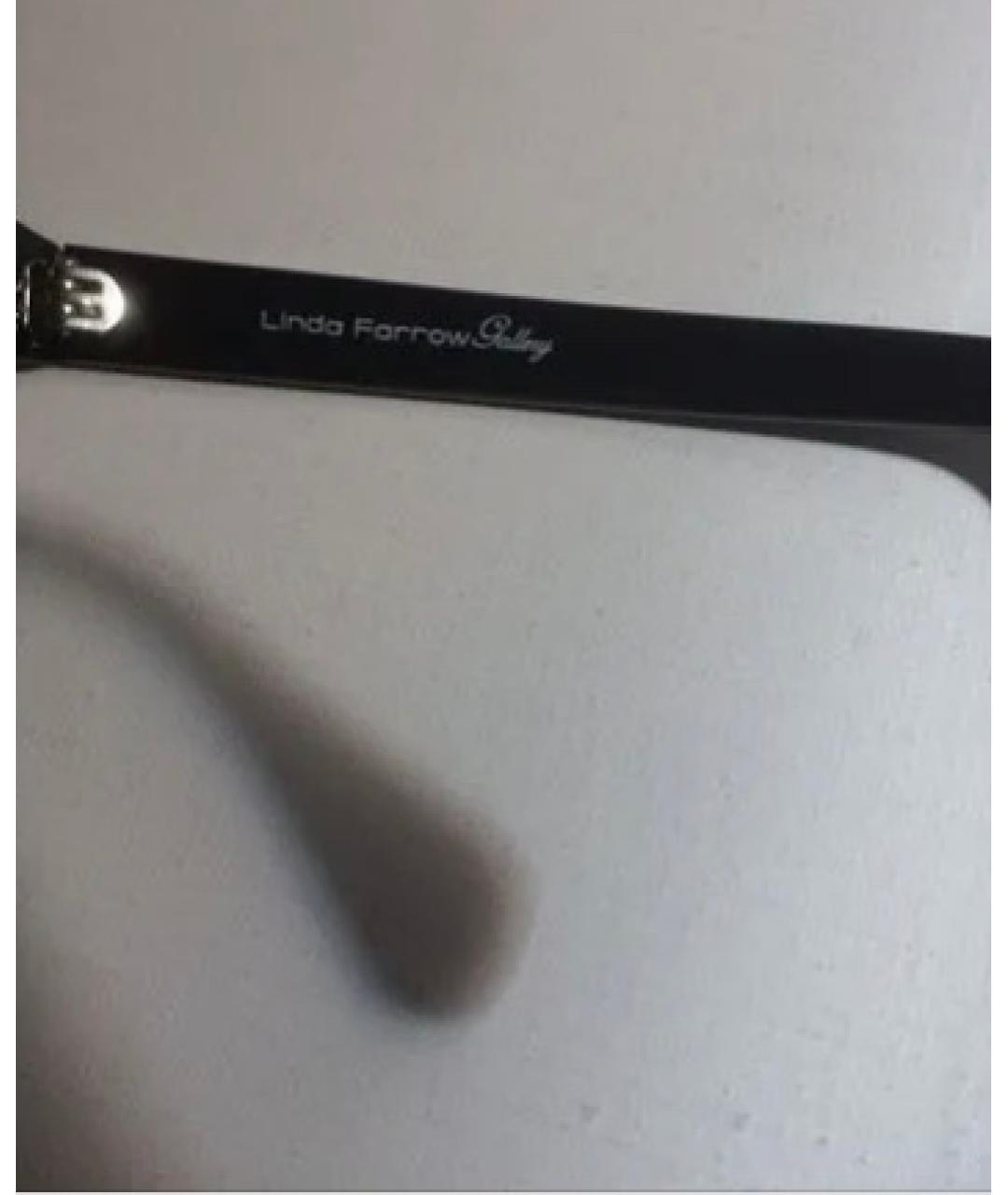 LINDA FARROW Черные пластиковые солнцезащитные очки, фото 5