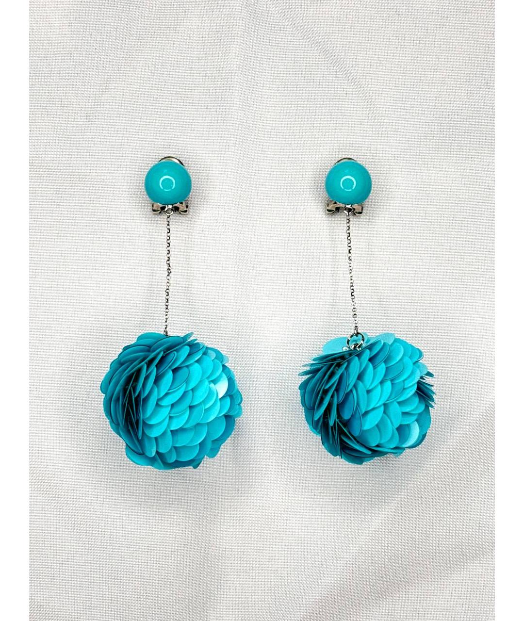 PRADA Бирюзовые клипсы, фото 3