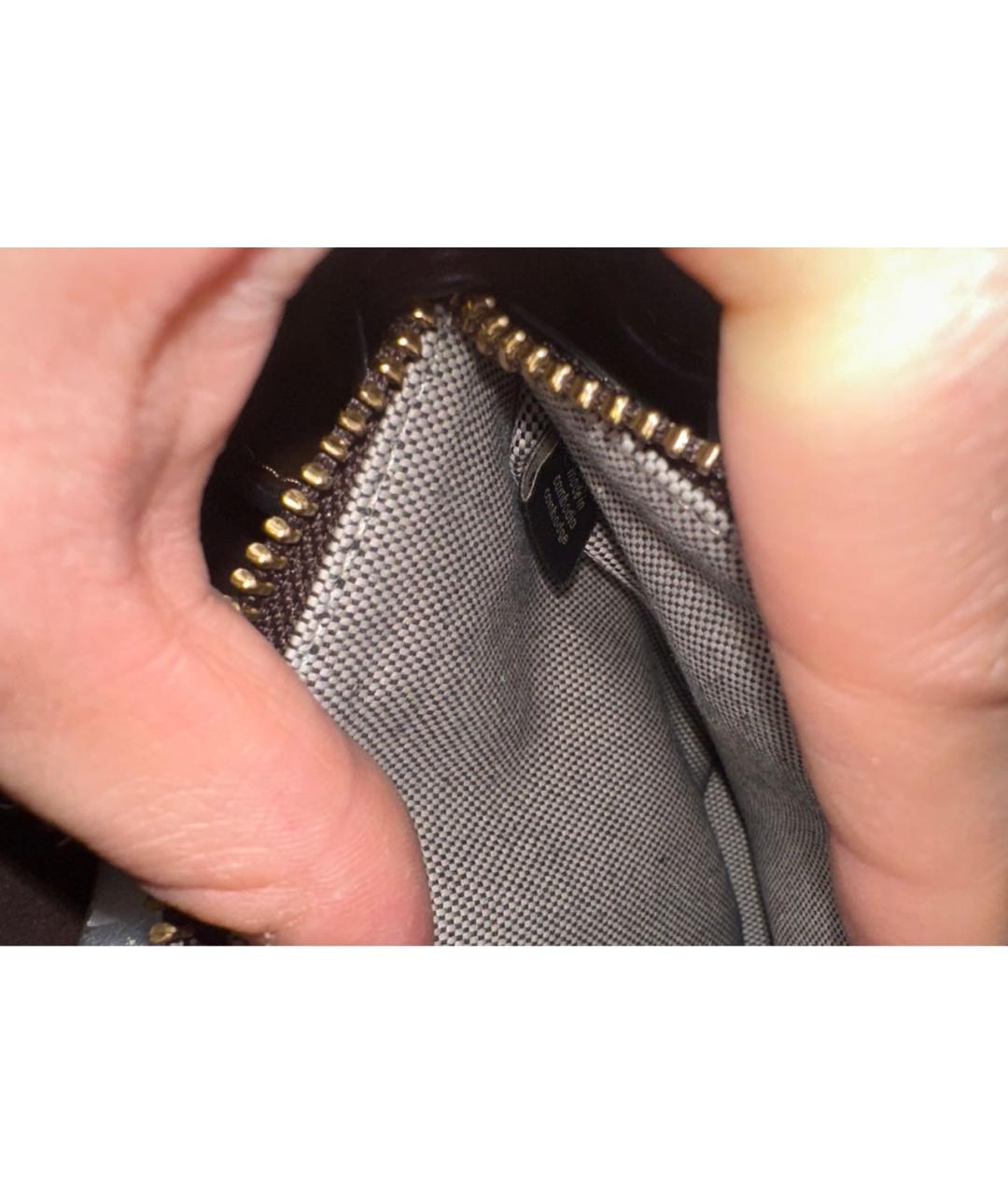 COACH Коричневая кожаная сумка с короткими ручками, фото 8