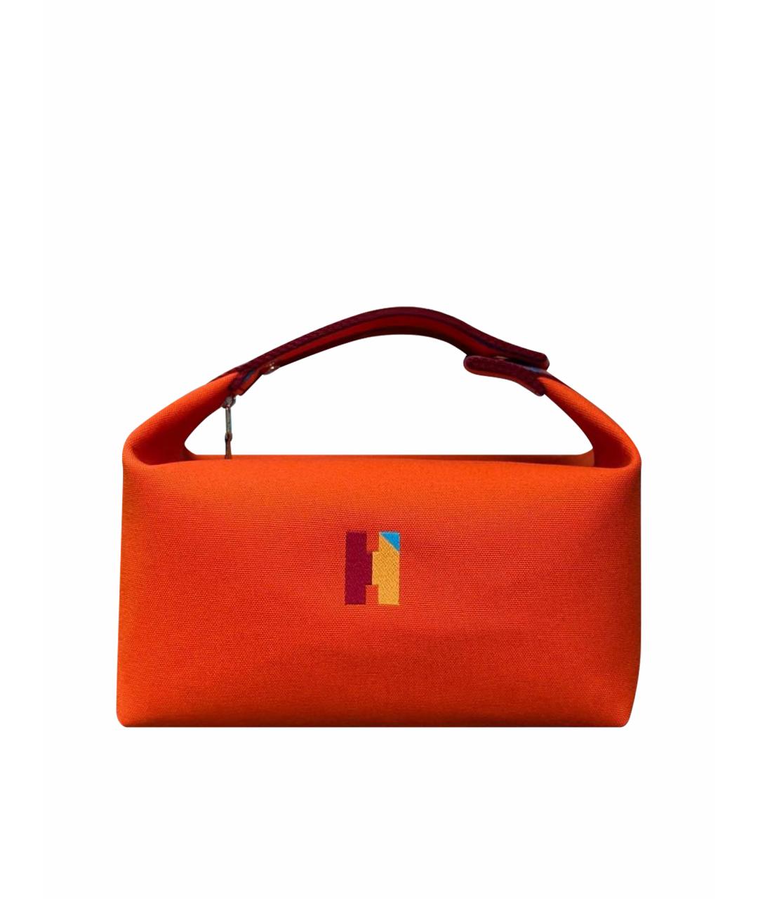 HERMES Оранжевая косметичка, фото 1