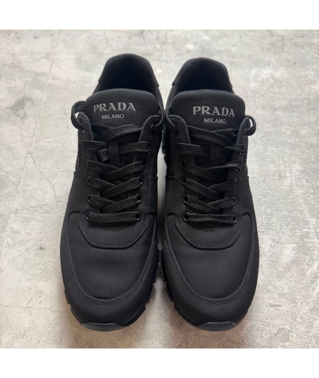 PRADA Черные низкие кроссовки / кеды, фото 2