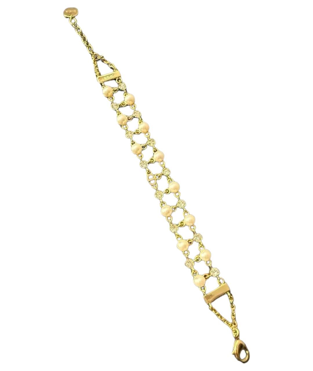 CHRISTIAN DIOR Бежевая пластиковая булавка / брошь, фото 1