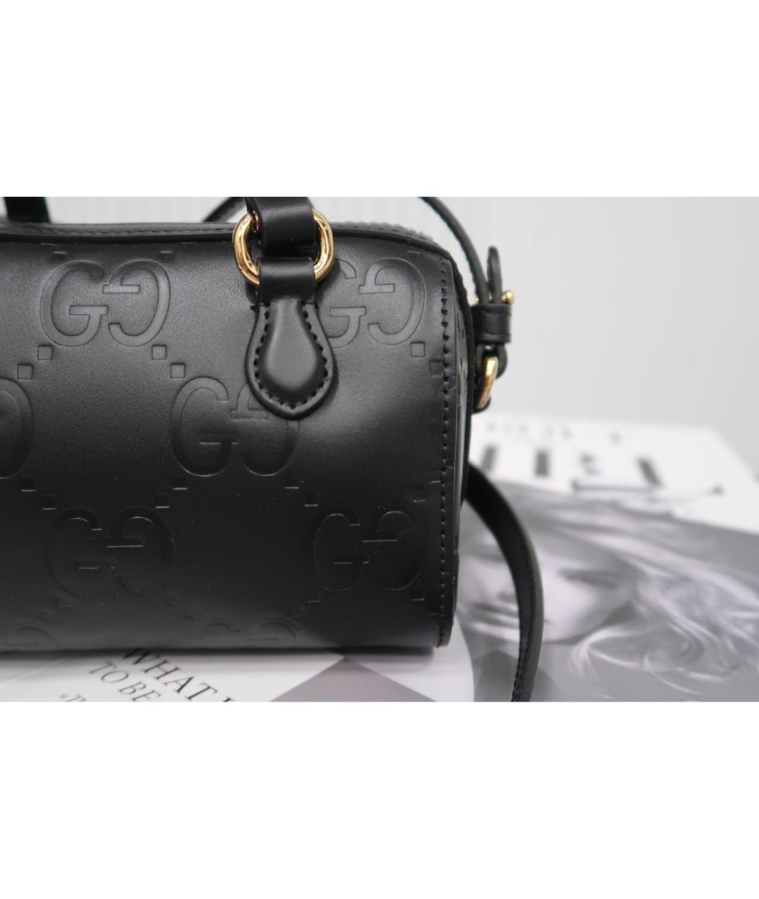 GUCCI Черная кожаная сумка через плечо, фото 2