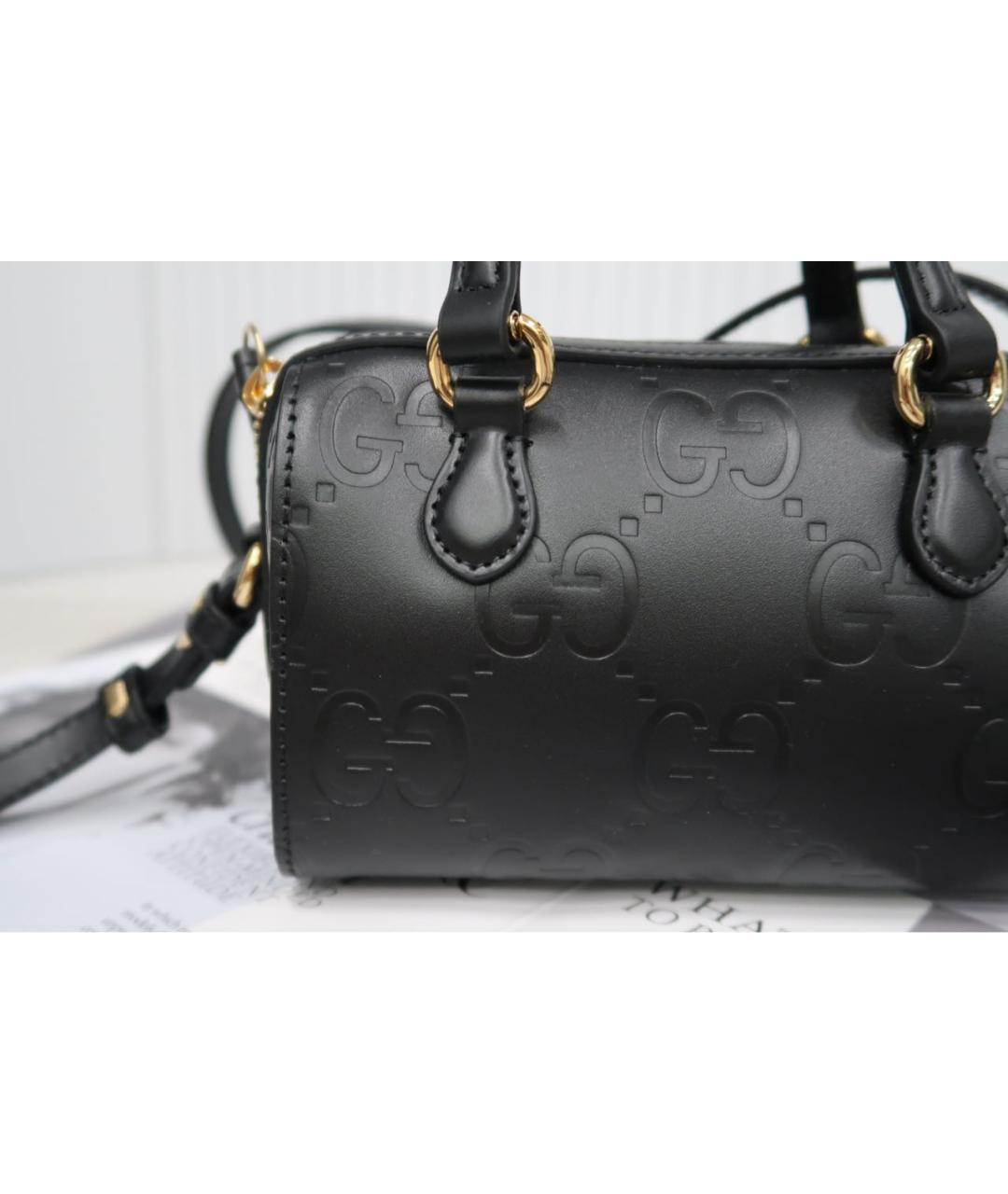 GUCCI Черная кожаная сумка через плечо, фото 3
