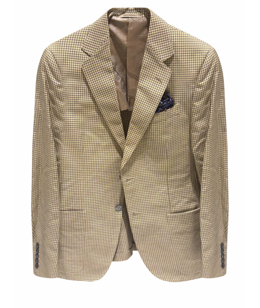 GUCCI Бежевый хлопковый пиджак, фото 1