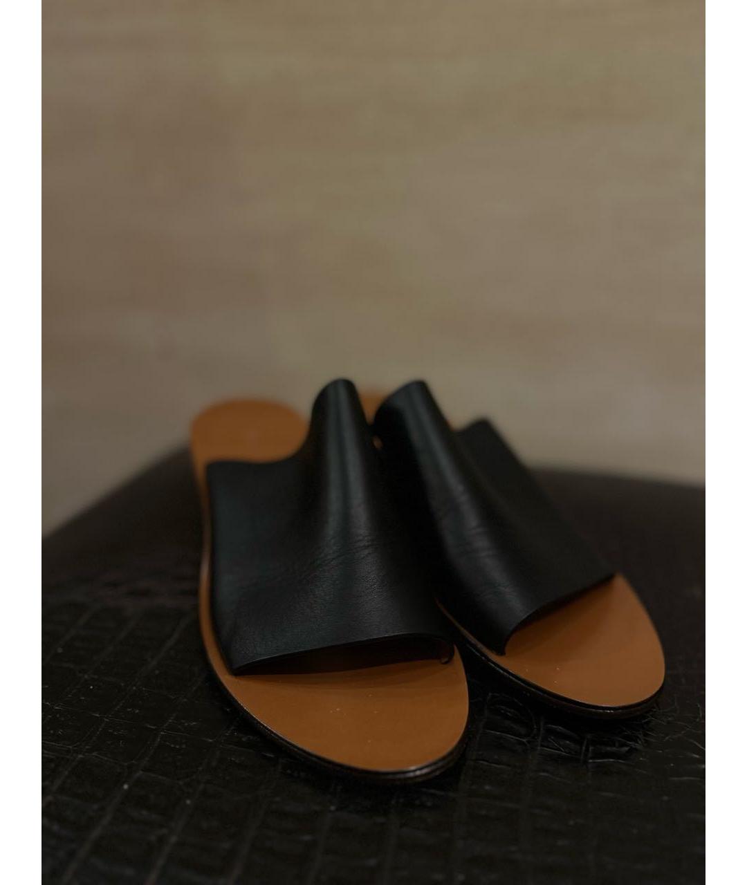 CHLOE Черные кожаные мюли, фото 6