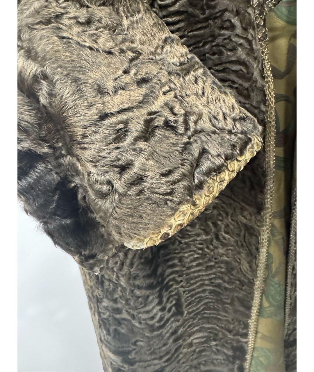 ZILLI Хаки меховое пальто, фото 5