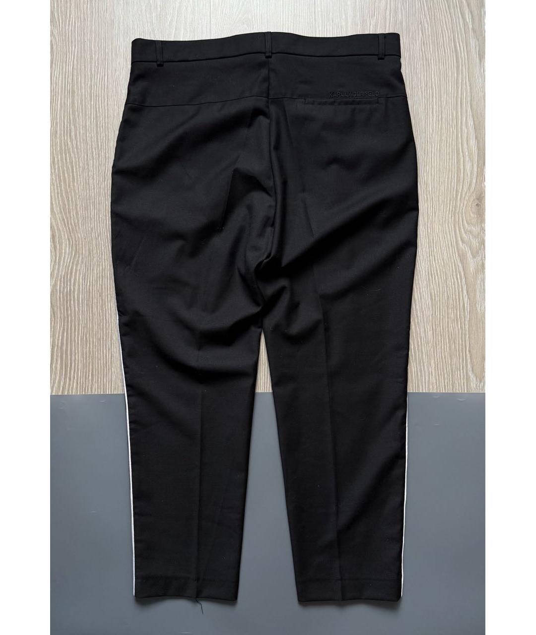 KARL LAGERFELD Черные шерстяные классические брюки, фото 2