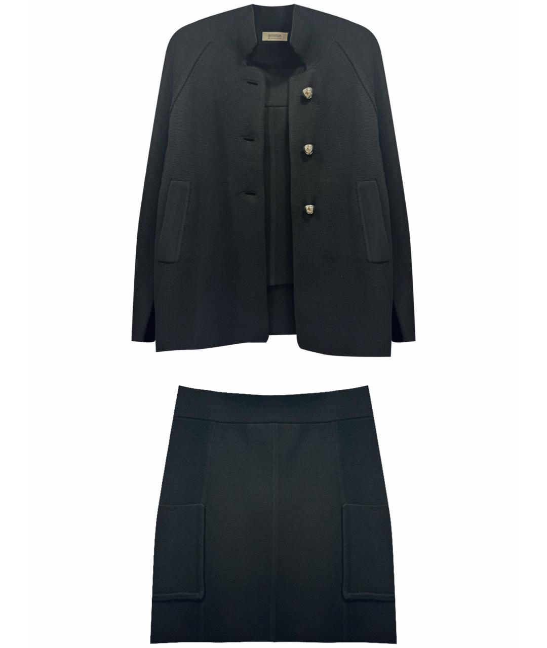 SONIA RYKIEL Черный шерстяной костюм с юбками, фото 1
