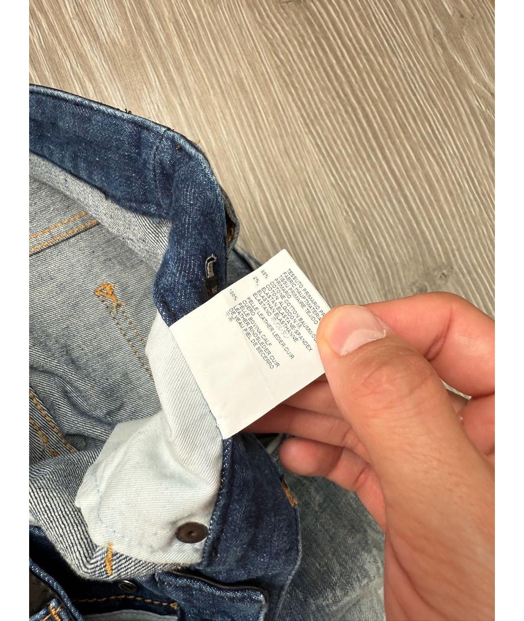 DSQUARED2 Синие хлопко-эластановые джинсы скинни, фото 6