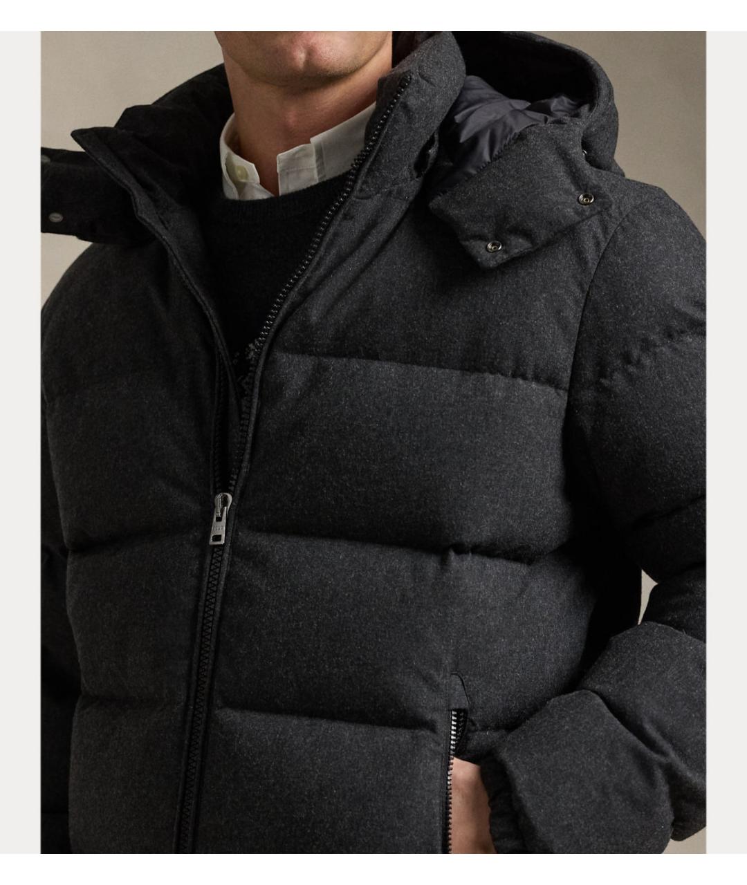POLO RALPH LAUREN Серый пуховик, фото 3